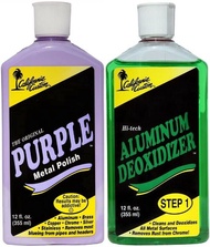 Purple Metal Polish & Aluminum Deoxidizer Kit, No Silicone, Body Shop Safe, Great for Aluminum, Bras