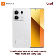 [Used] XiaoMi Redmi Note 13 5G (8GB +256GB) Arctic White Dimensity 6080 used Mobile phone