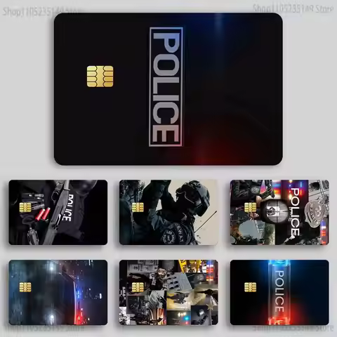 Police Symbol Credit Card HD Stickers Game Card Decal Card Matte Film Skin Small Chip Waterproof Sti