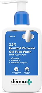 The Derma Co 2.5% Benzoyl Peroxide Gel Face Wash | With Ceramide Complex & Glycerin | Treats Active 
