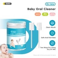 Dr.Isla 30pcs Baby Cotton Swab Mouth Tongue Cleaner Oral Cleaner Baby Cotton Gauze Pad Pembersih Mul