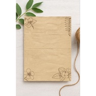 Vintage Letter Paper Vintage A5 2-Sided Letter Paper/ Premium Aesthetic Double Sided/