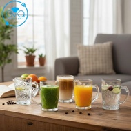 Set of 10 INDO Rose Pattern Handle Cups 410ml – Luxurious Coffee Milk Tea Cups