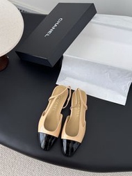 CHANEL 經典slingback後空涼鞋