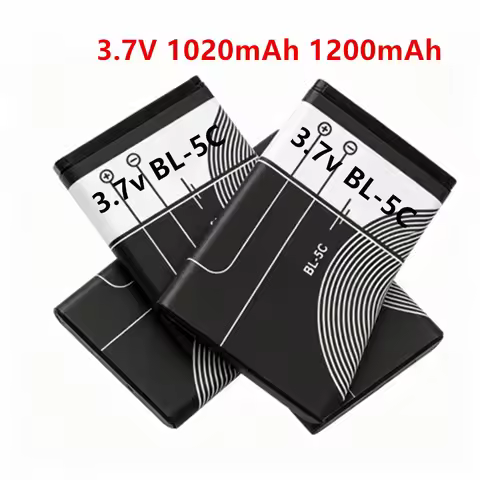3.7V 1020mAh 1200mAh Battery BL-5C BL5C BL 5C Rechargeable Batteries For Nokia 2112 2118 2255 2270 2