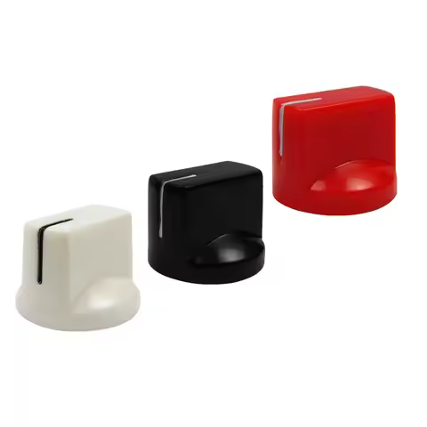 FLEOR 24PCS Plastic Amplifier Amp Knobs Guitar Effect Pedal Pots Knobs Black /White /Red Choose