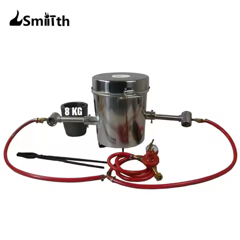 LSMIITTH 8KG/17.63LBS Propane Melting Furnace Kits With Double Forge Burners Foundry Furnace Kiln Fo