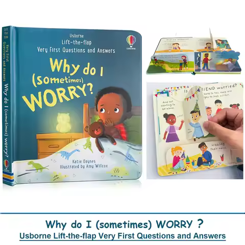 Usborne Very First Questions and Answers Why Do I Sometimes Worry? 3D Flap Educational Picture Books