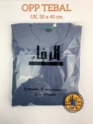 Y0- PLASTIK OPP 30X40 SABLON PLASTIK PACKAGING KAOS BAJU KEMEJA DLL