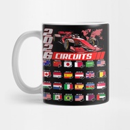 F1 Racing Car Silhouette 2026 Calendar - 2026 CircuitsTea Mug