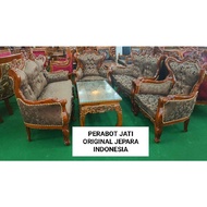 PERABOT JATI ORIGINAL JEPARA INDONESIA💯SET SOFA MEWAH JATI