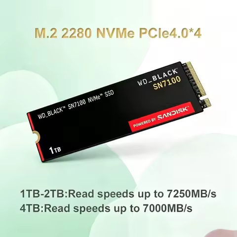 Western Digital WD_BLACK SN7100 4TB M.2 2280 NVMe PCIe4 SSD Low Latency Gaming Solid State Drive For