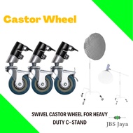 Swivel Castor Wheel for Heavy Duty C-Stand Photography Studio
