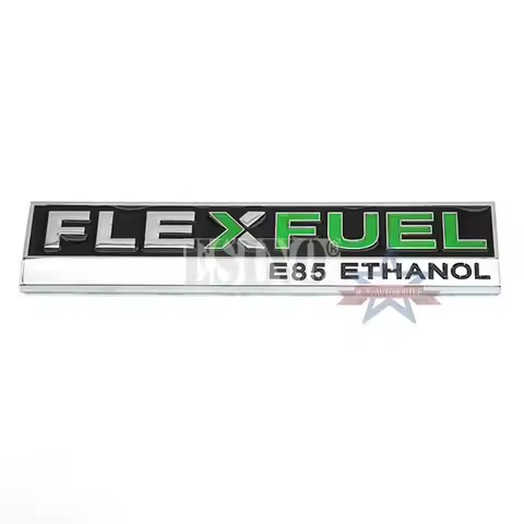 Car Styling 3D Flex Fuel E85 Ethanol Car Metal Zinc Alloy Trunk Adhesive Badge Body Tailgate Emblem
