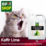 Antibacterial Pet Sanitizer Deodorizer Spray (ABPSD-Cat) - 75% Alcohol - Kaffir Lime - 5L - Cat, Kitten