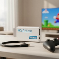 Wii2HDMI Adapter with Audio Output, 1080P Full HD, 3.5mm Stereo Headset to HDMI Converter for Wii to