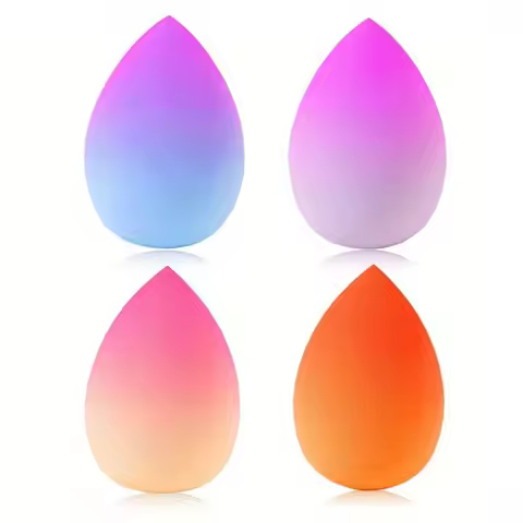 1/4PCS Gradient Color Sponge Beauty Egg Makeup Foundation Mixed Beauty Wet and Dry for BB Cream Liqu