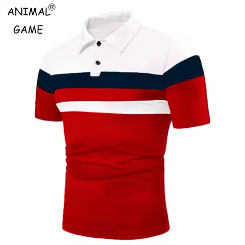New Summer Luxury Polo Shirt Mens Brand Polo Plus Size T Shirts Stritching Shorts Sleeve Turn-down C