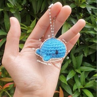 GANTUNGAN Amigurumi Crochet Mini Whale Keychain | Whale-Shaped Knitted Keychain