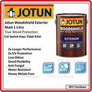Jotun Woodshield Exterior Matt 1 Litre True Wood Protection (Cat Syelek Kayu Tak Kilat)