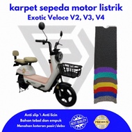 Exotic Veloce V2 Electric Motorcycle Carpet V3, V4, Electric Bike Foot Mat