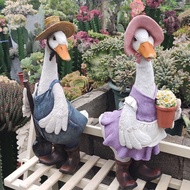 [dimccap] Farm Animals Decorative Figurines, Duck Figures Animals Set Model Toys for Miniature Fairy