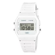 Casio F91 Retro Unisex White Resin Strap Watch F-91WA-7B