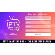 [READY STOCK] IPTV SMARTER PRO 1/3/6M SMARTER PLAYER LITE ANDROID IOS SMARTV FAST DELIVERY