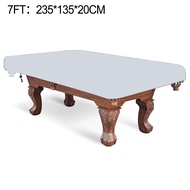 ผ้า600D อ๊อกซ์ฟอร์ดกันน้ำผ้าคลุมโต๊ะพูล7/8/9ft สีเทาป้องกันทุกฤดูพร้อมมุมเสริม