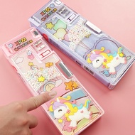 3d Pencil Case Kids Cartoon Stationery Pencil Case Stationery School Supplies unicorn Transparent Pencil Case