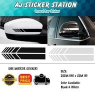 2pc Car Sticker Bar Side Mirror Auto Body Decal Stripe Vinyl Graphic reflector motor helmet perodua proton axia