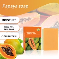 [Ready Stock] papaya soap papaya soap Turmeric Handmade soap papaya soap Bath soap Face Wash soap WJ