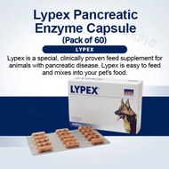 Vet Plus Lypex 60 Capsules Dog Cat Pancreatic Enzyme Supplement