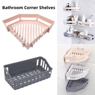 Wall Mounted Corner Shelf Seamless Drain Rack Sponge Shampoo Brush Organizer Plastic Sundries Basket