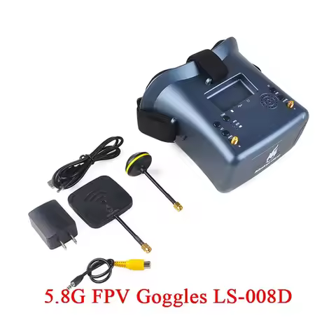 8G FPV Goggles LS-008D 4.3 Inch 40CH Support DVR With Dual Antenna Built-in Battery 480*272 LS008D H