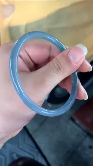 冰種 天然翡翠 緬甸 A玉 玉鐲 • 玻璃種寶藍翡翠圓鐲