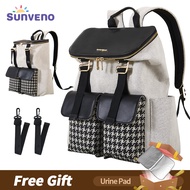 SUNVENO Fashion Multifunction Square Cover Mummy Bag,Adjustable Large Capacity Travel Backpack,Breathable Decompression Diaper Bag