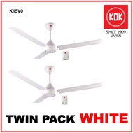 KDK K15V0 60" Regulator Ceiling Fan - White (Twin Pack)