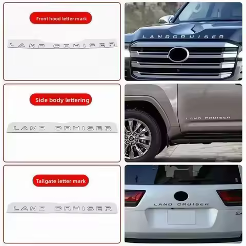 Land Cruiser 3D ABS Letters Sticker For 2021-2023 Toyota Land Cruiser 300 LC300 VXR GXR Hood Emblem