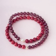 紫金砂硃砂6mm手鏈 | 紫牙烏石榴石手鍊辟邪防小人新年禮物化太歲