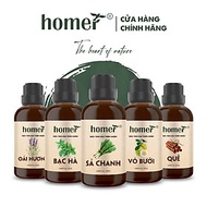 Tinh Dầu Thiên Nhiên Nguyên Chất HOMER Sả Chanh/ Quế/ Oải hương/ Bưởi/ Cam/ Hoa Lài/ Quýt/ Tràm Huế/