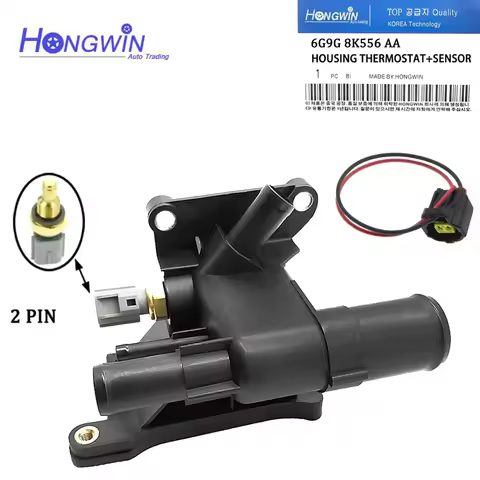 6G9G 8K556 AA Engine Cooling Thermostat Water Outlet Sensor For Ford Mondeo Mk2 3 Focus Mk1 C-Max Fu