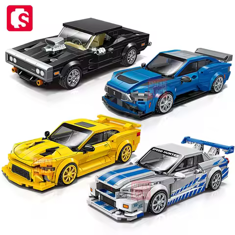 SEMBO BLOCK City Famous Technical Sports Car Supercar Model Assembly Building Block Classic Vehicle 