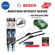Genuine Bosch Aerotwin Retrofit U Hook Wiper Set for Kia Picanto [BA] (Year 2004-2011) (22"/16")