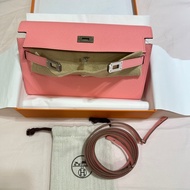 ꧁ Hermès 💕 Kelly To Go Wallet 💕 奶昔粉꧂