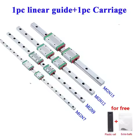 1 linear guide+1 Carriage MGN7C MGN9C MGN12H MGN15C miniature linear rail slide MGN7H MGN12C MGN9H M