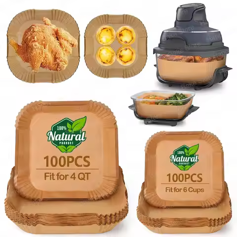 Air Fryer Baking Paper Compatible with Ninja CRISPi FN101EUGY, FN101EUST, FN101EUSG, Non-Stick Dispo