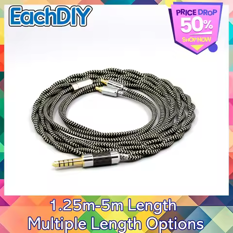 2 Core 2.8mm Litz OFC Earphone Shield Braided Sleeve Cable For Sennheiser IE100 IE400 IE500 Pro LN00