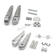 Motorcycle Silver Front Rear Footrests Foot Pegs for Kawasaki Ninja Z750 Z800 Z1000 SX ER6F ER6N ZX-