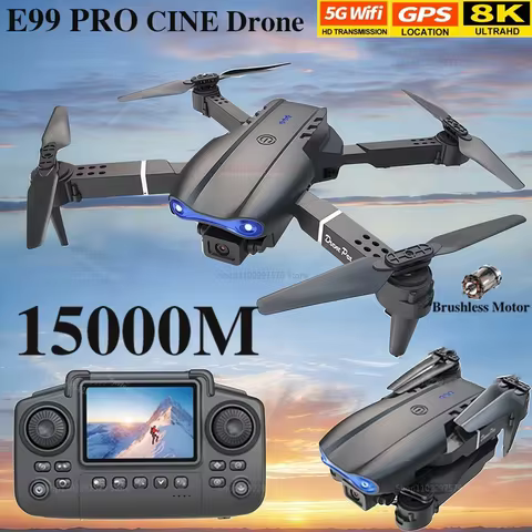 E99Pro Drone 8k HD Professional drone Dual Camera WIFI fpv Aircraft Quadcopte Obstacle Avoidance Aer